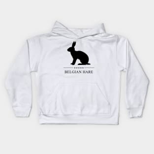 Belgian Hare Rabbit Black Silhouette Kids Hoodie